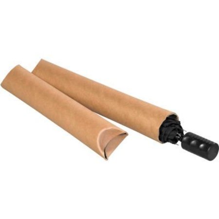 THE PACKAGING WHOLESALERS Crimped End Mailing Tubes, 2-1/2" Dia. x 24"L, 0.07" Thick, Kraft, 34/Pack S2524K